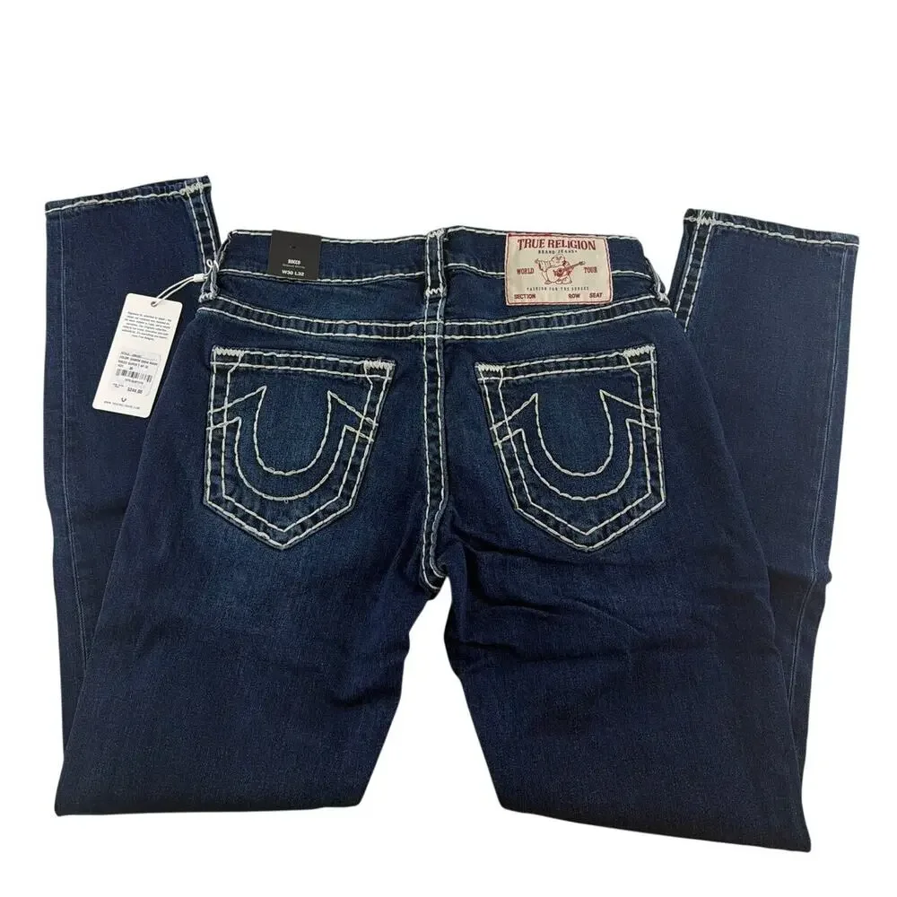 True Religion Men's Damon Dark Wash Rocco Super T NF 32 Slim Fit Jeans Size 30